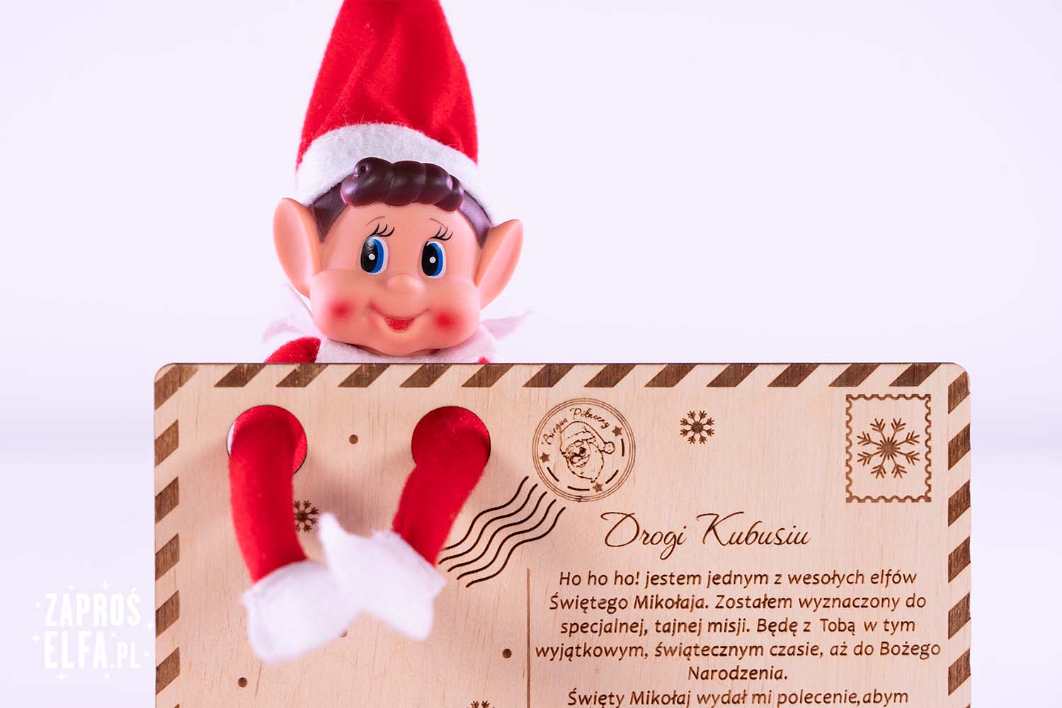 List od Elfa na półce - zbliżenie