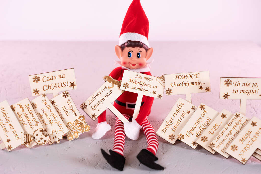 Zestaw tabliczek do zabawy Elf on the Shelf